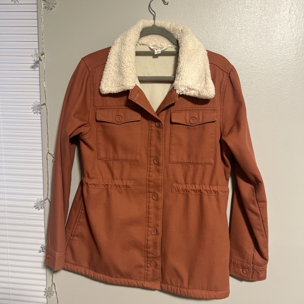 Hang Ten Women's Terracotta Jacket with Shearling Collar
